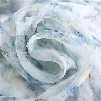 Tejido con estampado de seda