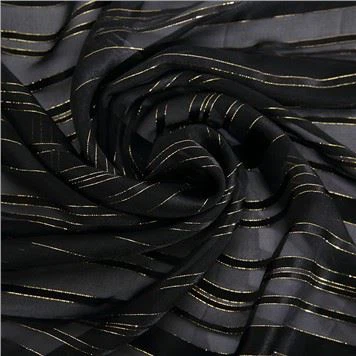 Tela de gasa de rayas de satén de seda