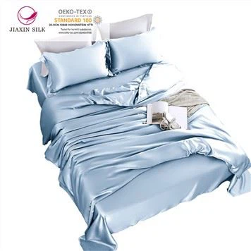 25mm Satin Silk Sheets Queen Bed Set 4 piezas, suave y duradero