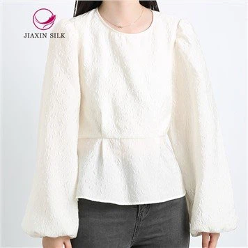 Blusa De Mujer Jacquard Con Espalda Abierta