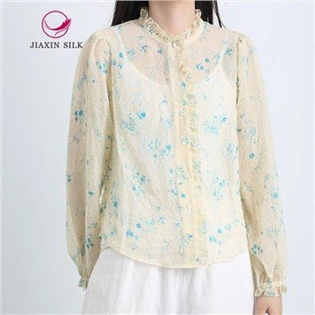 Camisa de mujer stringy Selvedge estampada