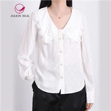 Camisa Mujer Jacquard Puntilla Articulada